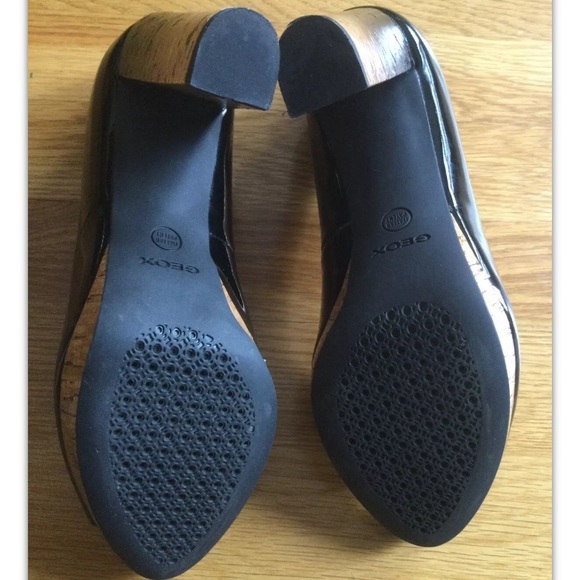 Geox Respira Black Patent Leather Pumps woman’s 7,5 - Picture 9 of 11